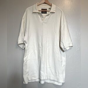 Pussers West Indies Island Wear Ribbed White Cotton Polo Shirt